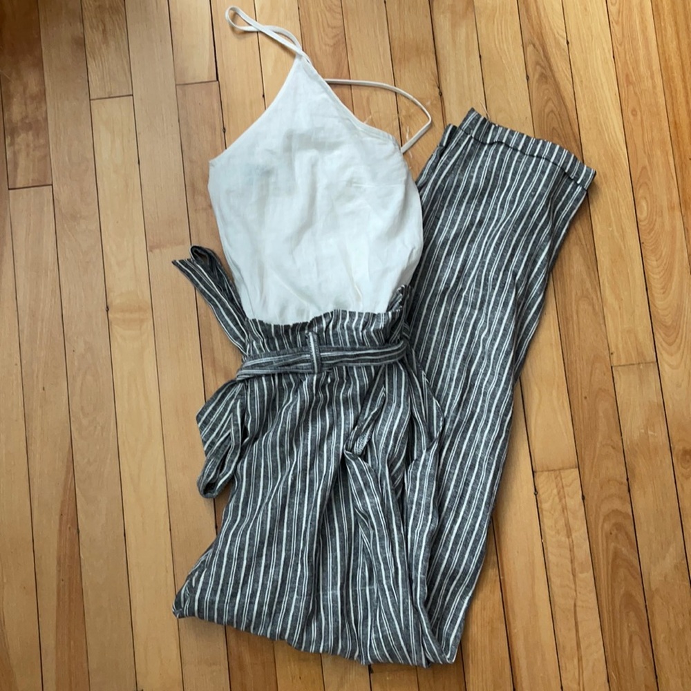Linen blend jumpsuit